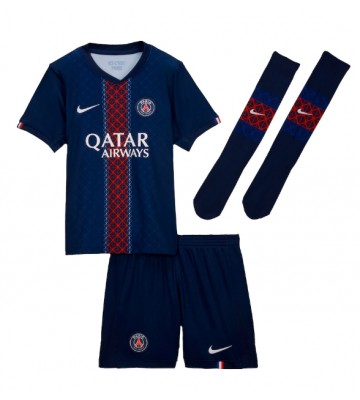 Paris Saint-Germain Desire Doue #14 Hjemmebanetrøje Børn 2025-26 Kortærmet (+ Korte bukser)